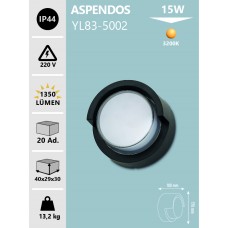 7W DIŞ MEKAN APLİK GÜNIŞIĞI- ASPENDOS